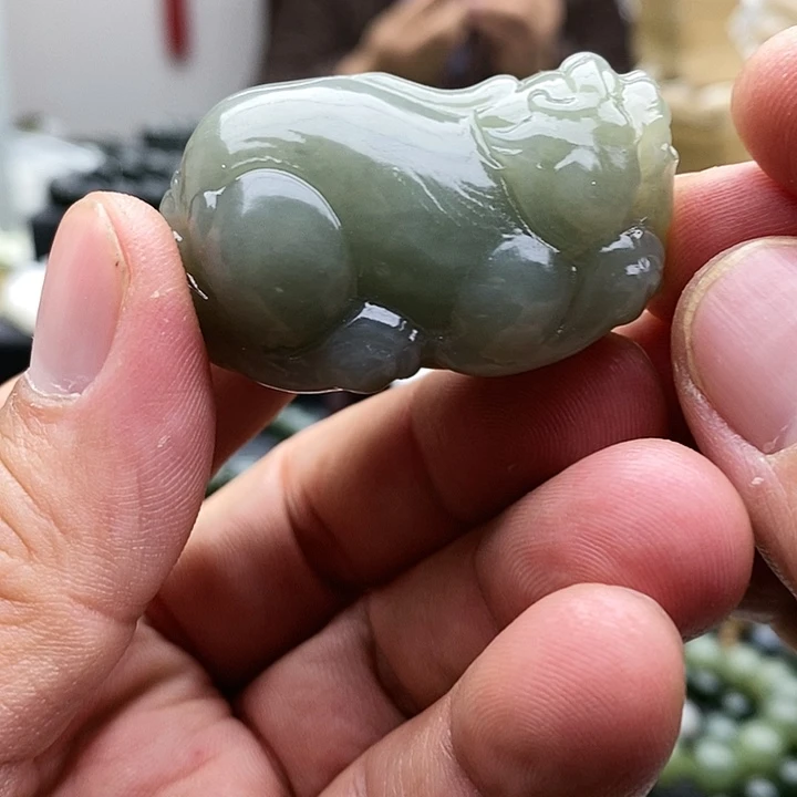 【闪购商品】未镶嵌手链和田玉貔貅且末蓝