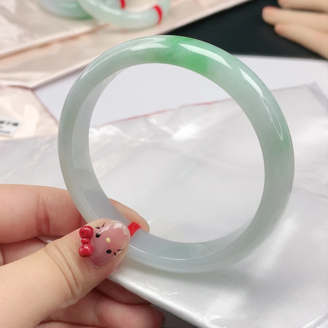 翡翠手镯未镶嵌猫*天58圈219