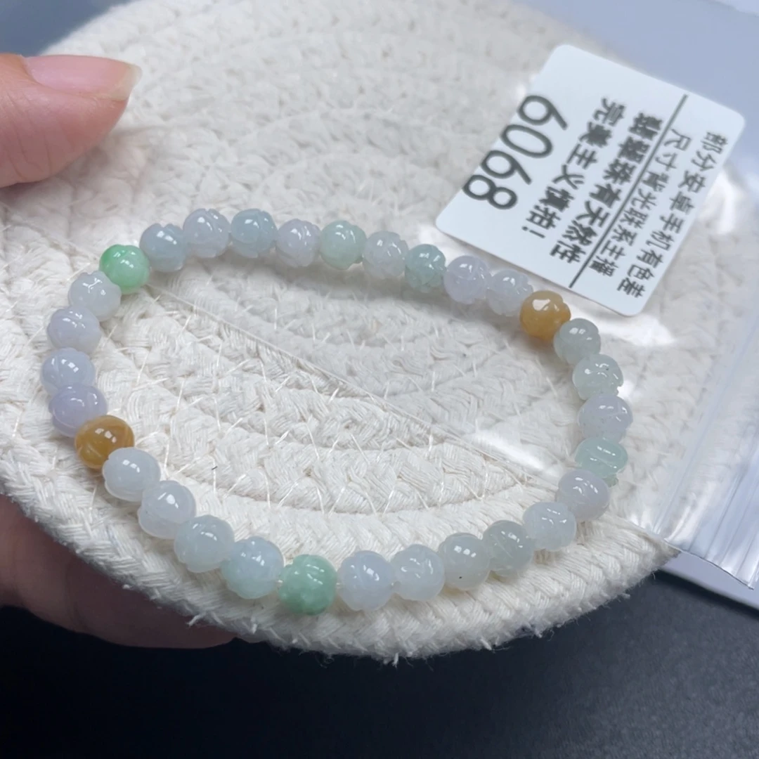 翡翠未镶嵌手链天然A货缅甸翡翠6.3