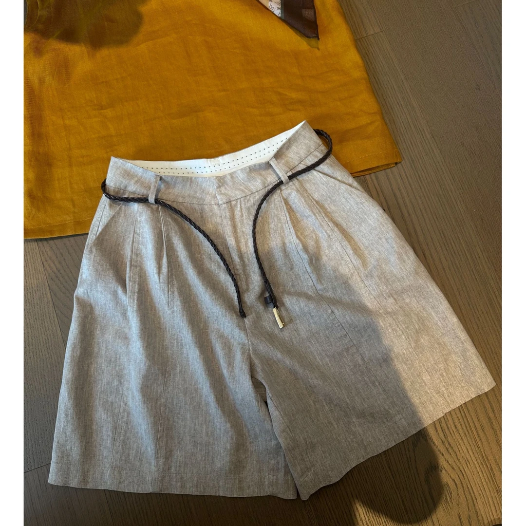 【DAIDAI私服】夏季百搭舒适高级感亚麻短裤 DD6265