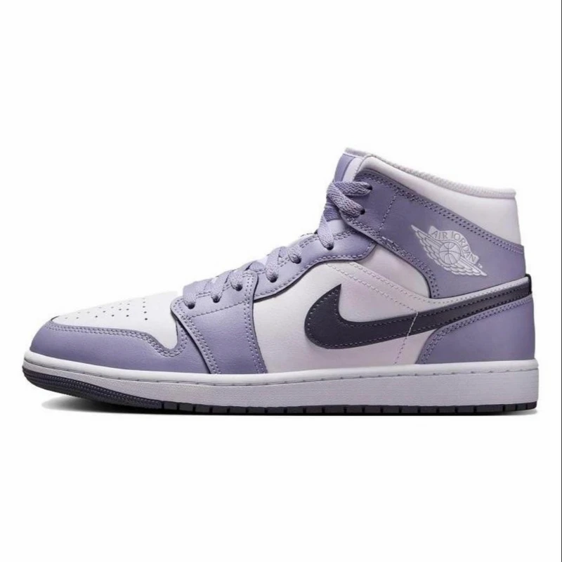 NIKE/耐克【商场同款】男子白紫AJ1 MID时尚潮流运动板鞋DQ8426145