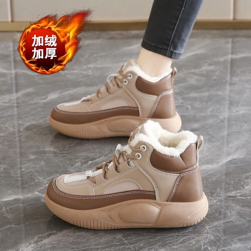 断码高帮棉鞋女冬季加绒百搭时尚休闲鞋子W-131