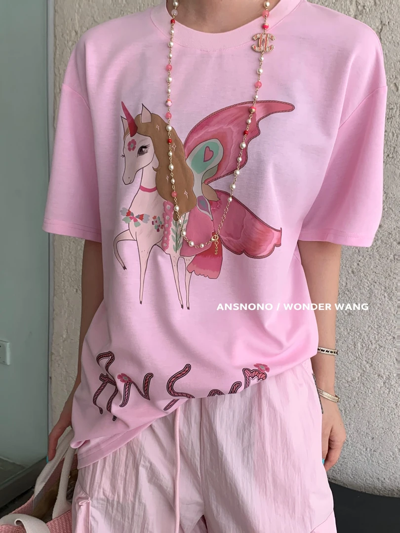 AN9.Studio︱小众设计师款独角兽T恤A367