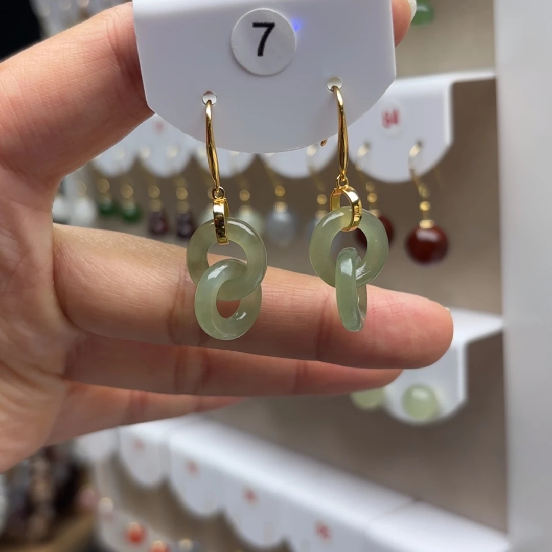 和田玉银S925镶嵌发饰