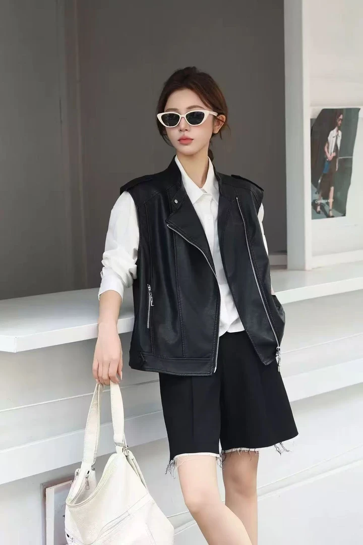 新品高级感2025春秋新款大气时尚百搭洋气显瘦宽松马甲外套女