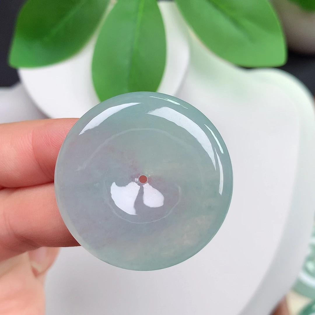 颈饰未镶嵌翡翠平安扣34.3x5.8mm