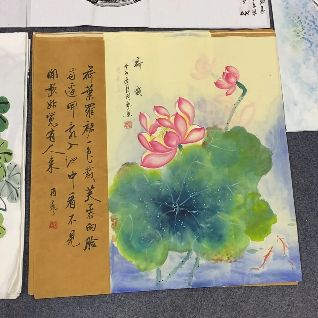 国画尺寸70✖️70斗方精品手绘画