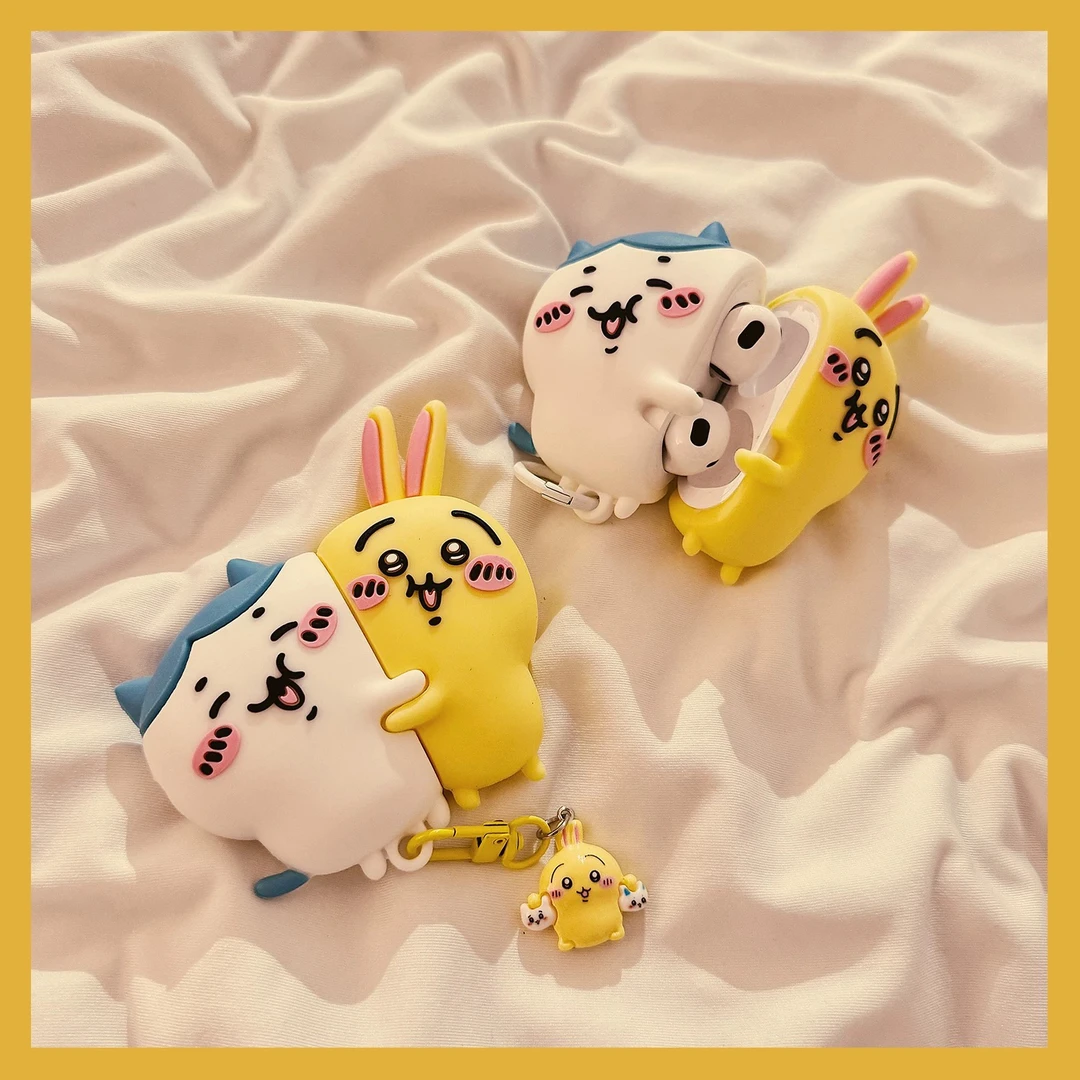 卡通拥抱吉伊卡哇AirPodsPro1/2苹果新4代/3代无线蓝牙耳机套硅胶