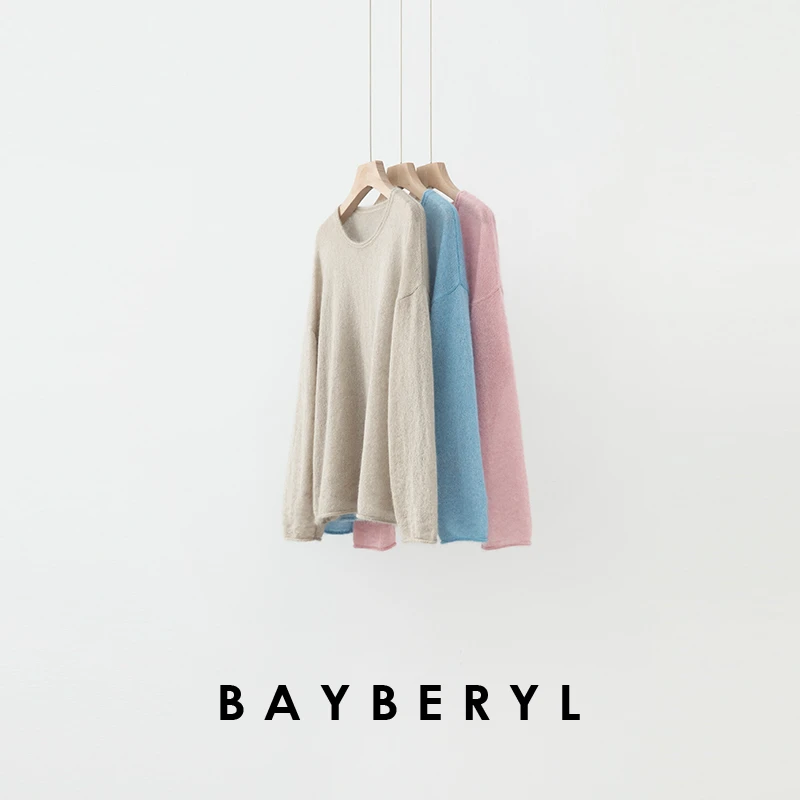 Z6-BAYBERYL老贝空气马海微透慵懒圆领套头25春针织衫ZZS5A0207