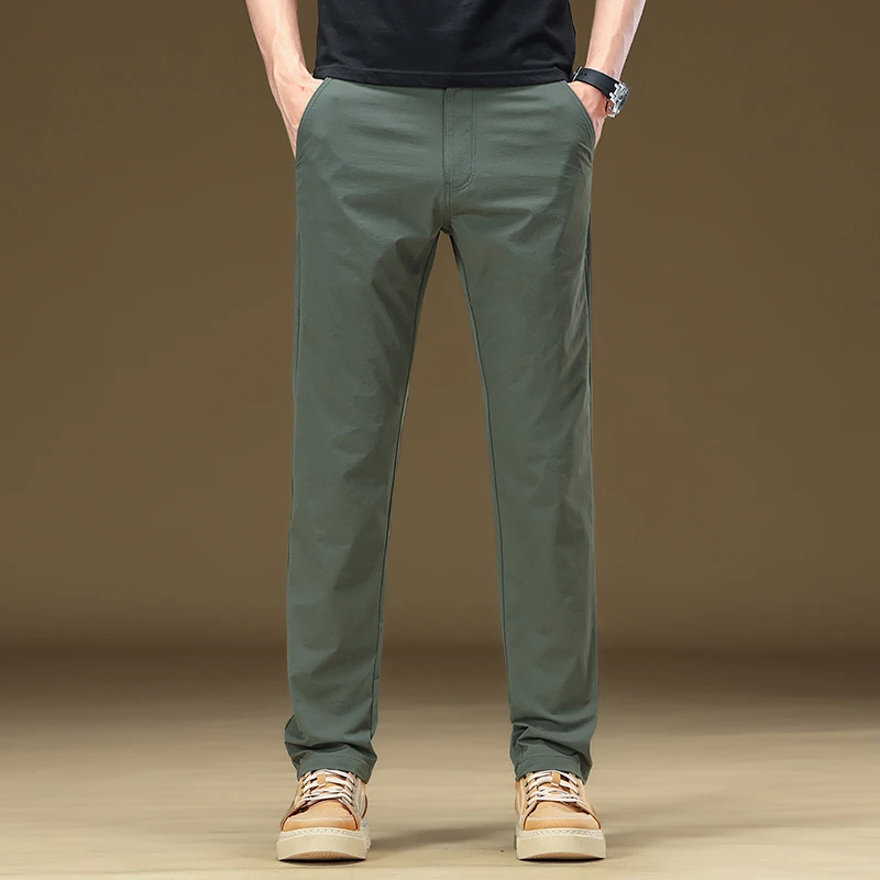 皮尔卡丹-2025年秋季新款直筒裤薄款微宽松高端百搭休闲裤男-915