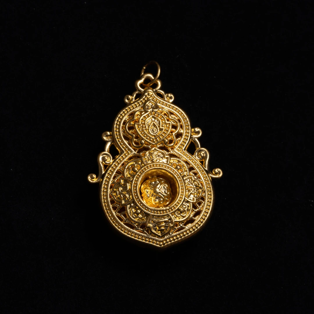 【小琪金选】 足金999 棱形珠四美葫芦大版（赠编绳）