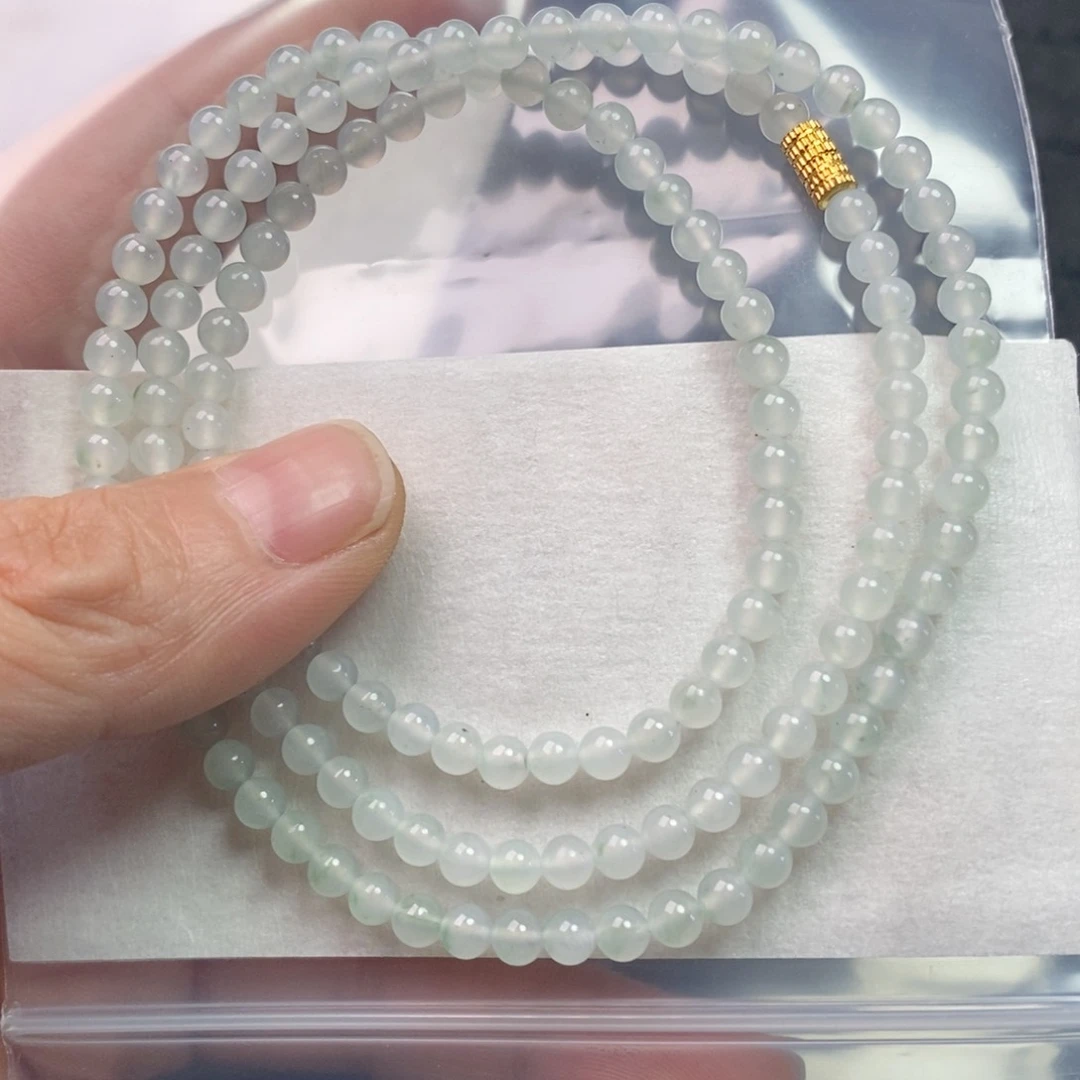 定制翡翠未镶嵌江*翡翠定制手链