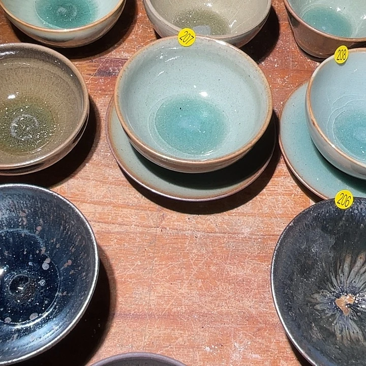 心***潮茶盏龙窑柴烧束口