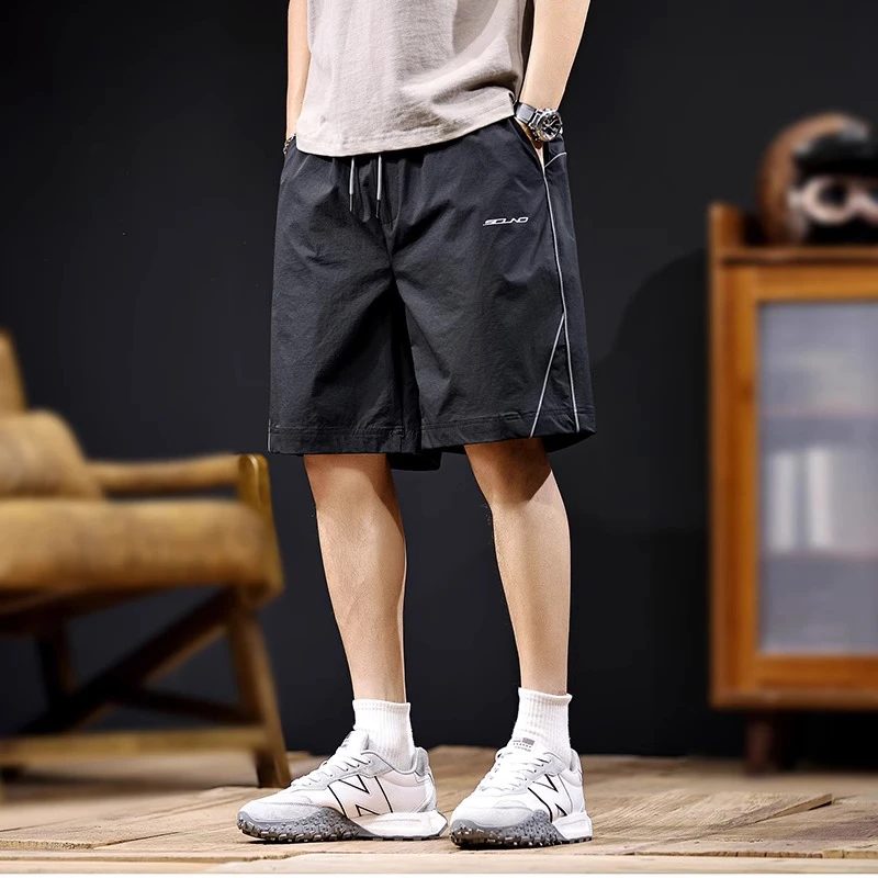 MR.MUDI/穆迪先生冰丝速干休闲短裤男夏外穿宽松潮牌加肥大码男士