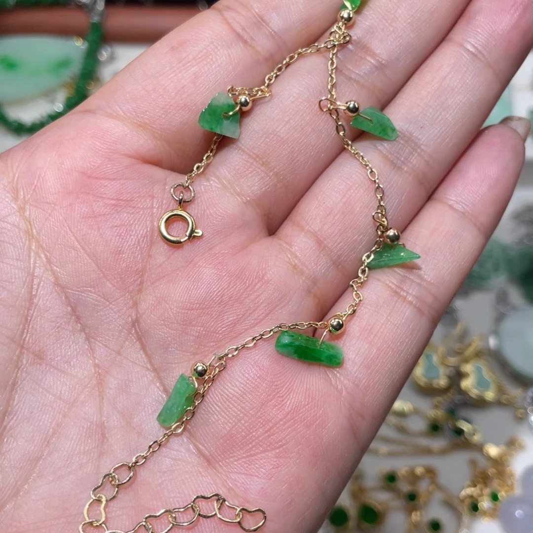 翡翠银S925镶嵌颈饰