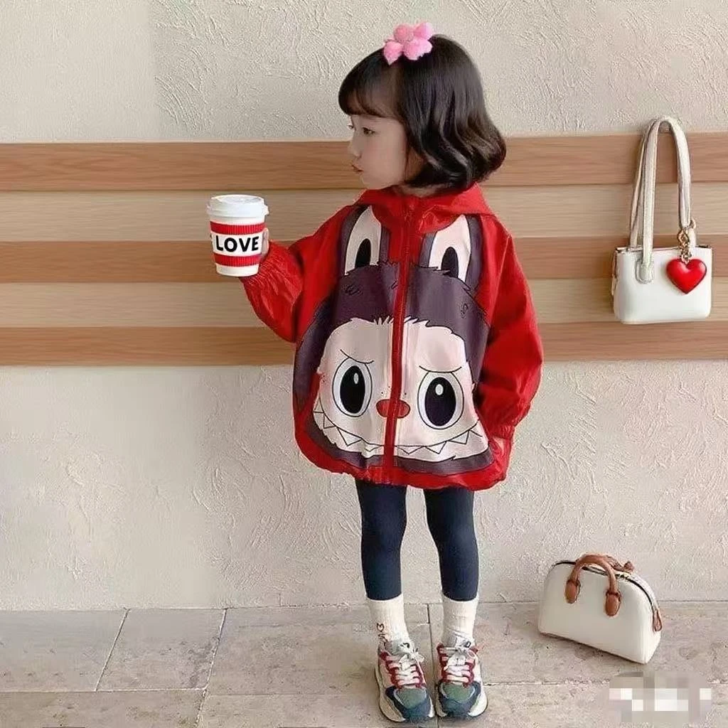 女童外套2025秋装新款女宝宝早秋连帽上衣洋气春秋装儿童冲锋衣潮