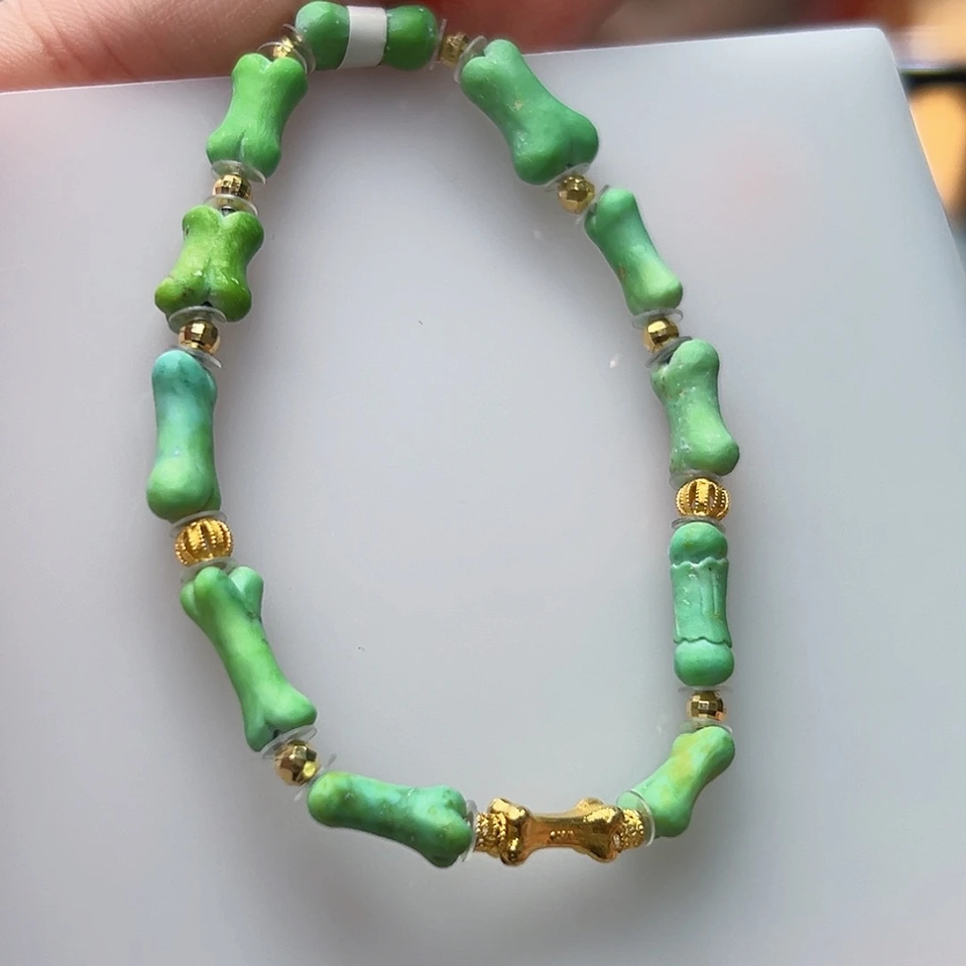 绿松石珠宝奇石18K金镶嵌