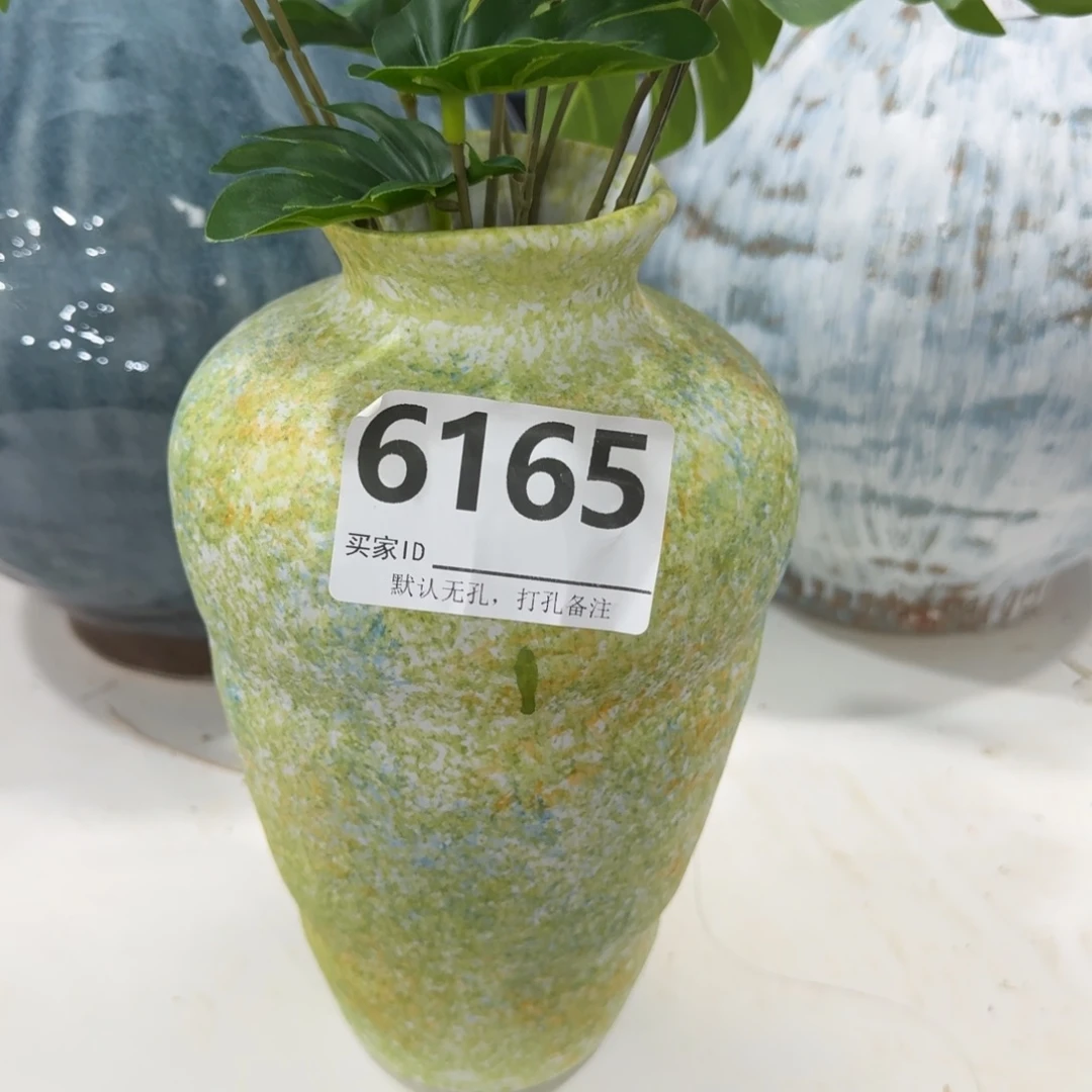 摆件景德镇高温花瓶编码6165高23口5默认无孔
