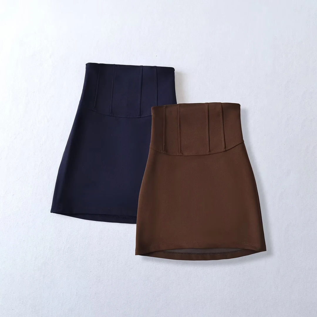 复古气质高腰A字短裙通勤约会百搭显瘦半身裙女春夏秋季