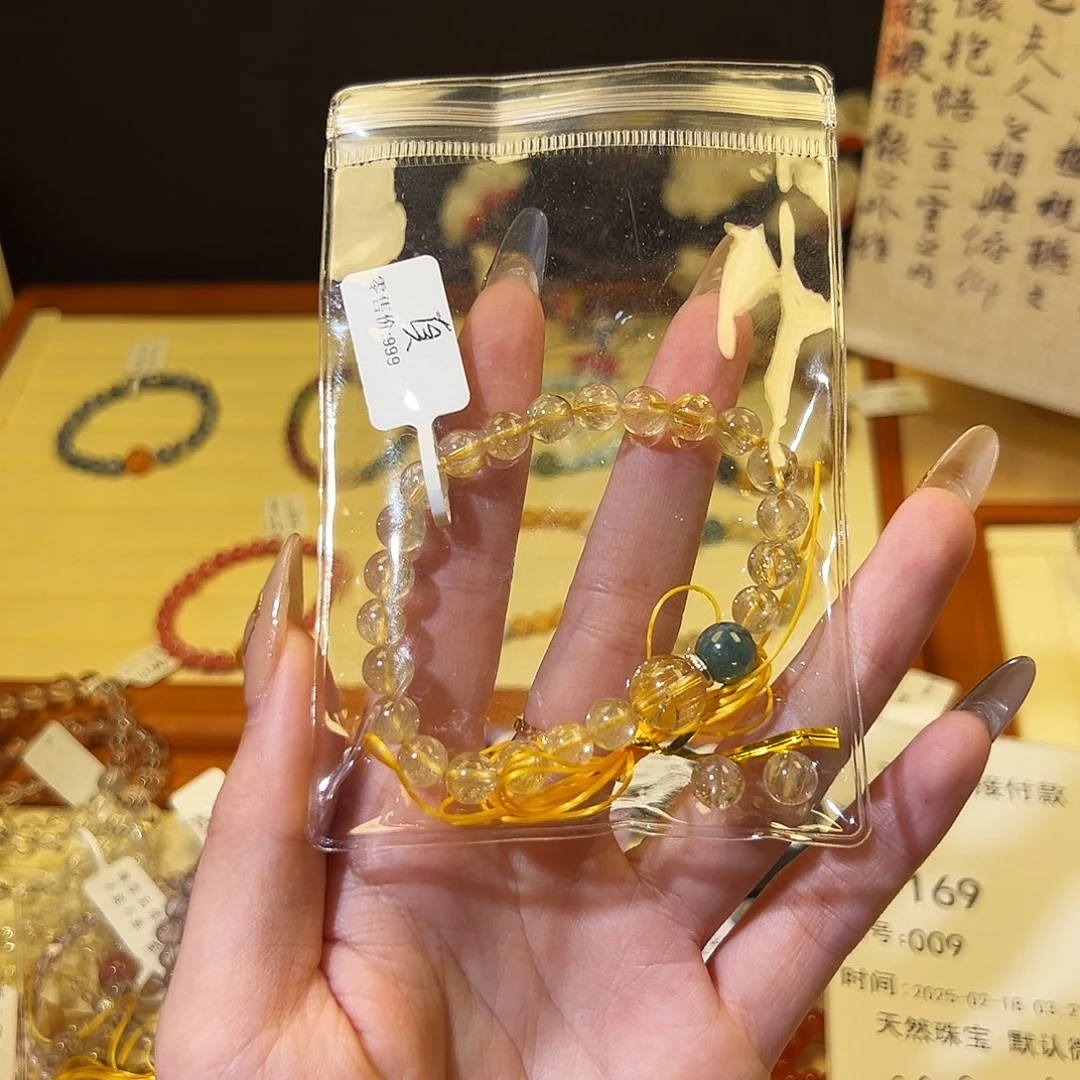 水晶手链银S925镶嵌讲*-金发169