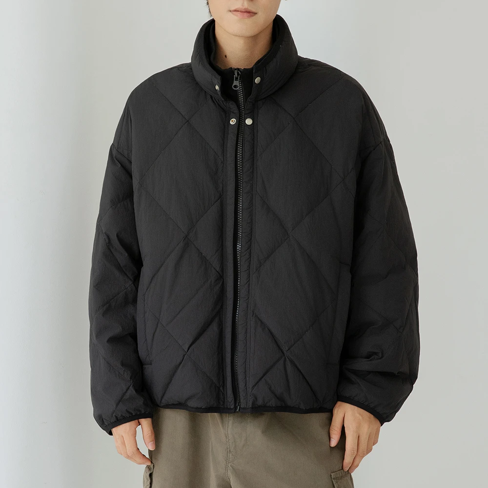 时尚百搭男士冬季轻薄款保暖立领羽绒服