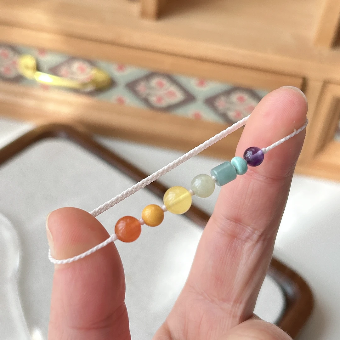 原创多宝彩虹色手绳