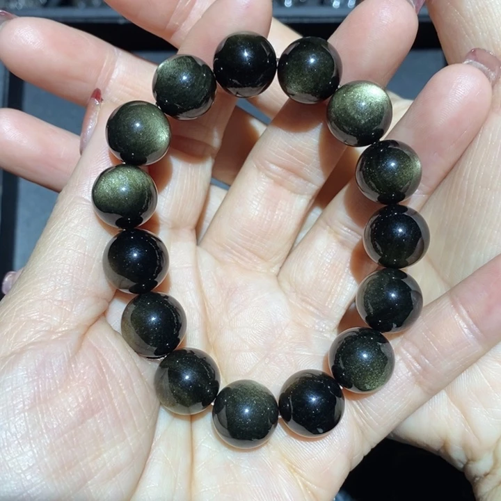 黑曜岩手链未镶嵌Z***…