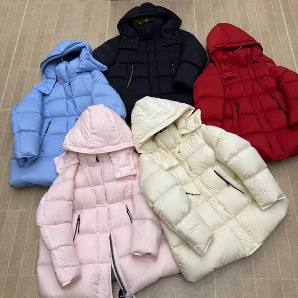 高填充25年新款95白鸭绒撞色一手长羽绒服(帽子可拆)XB-25006