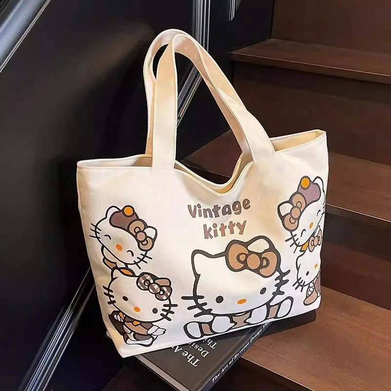 2025新款卡通学生通勤单肩托特包kt猫包大容量手提袋X1