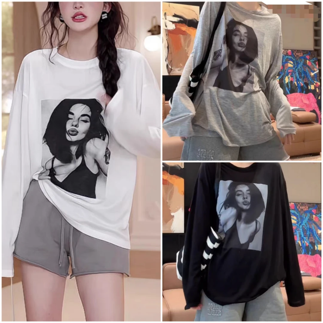 夏季莱赛尔天丝雪花棉防晒衣T恤圆领洋气长袖休闲空调罩衣8316