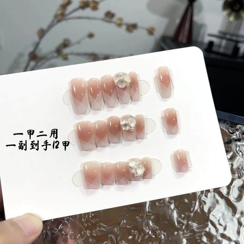 【蹄莲花语】手工喷枪热卖手工美甲指甲贴片 纯手工 穿戴甲拆卸式