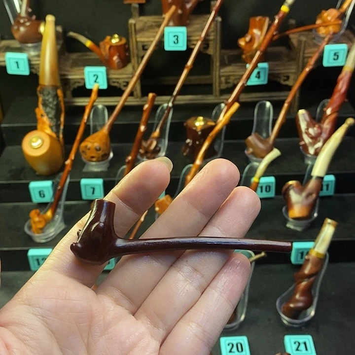 颖***大叶紫檀（黑酸枝木类）檬子木烟斗