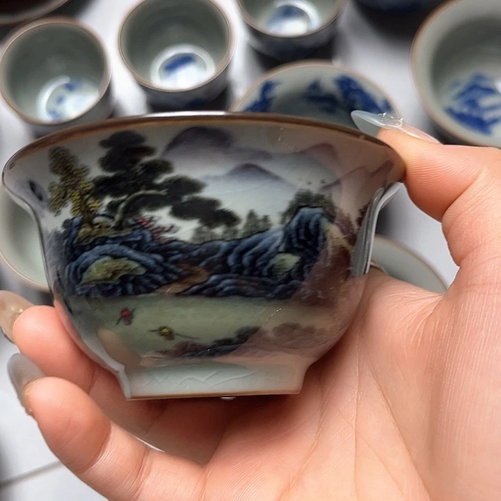 只此青绿压手杯jj