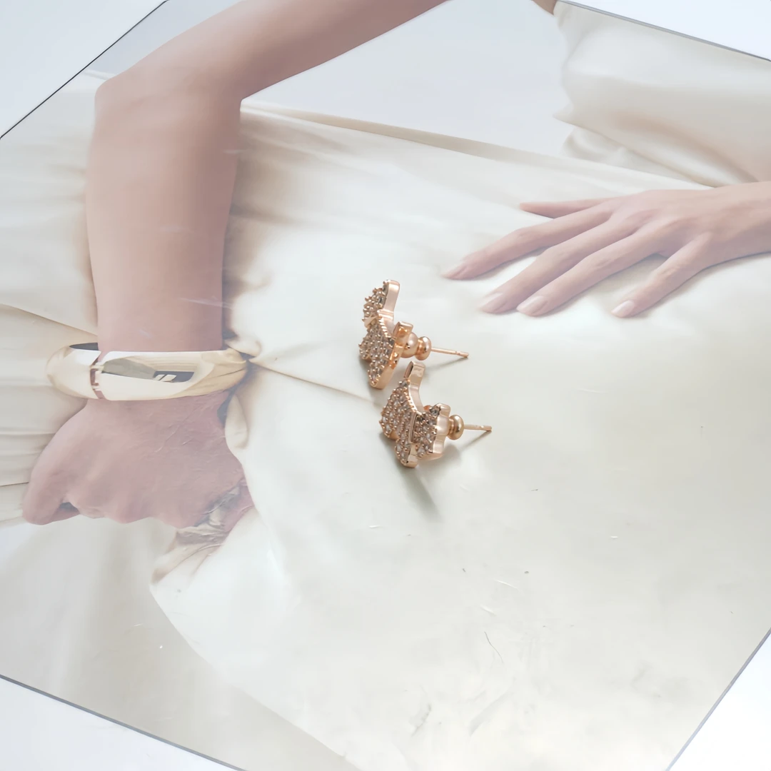 铜合金锆石耳饰 耳环9705