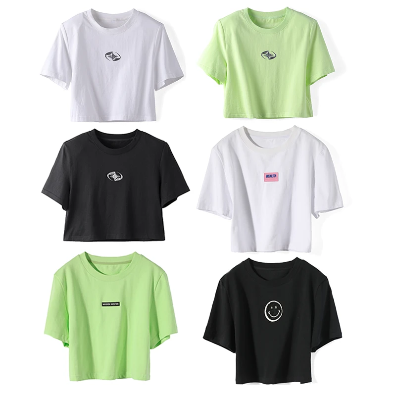 33303【B系列】辣妹甜酷风时尚显瘦T恤B3ST12028