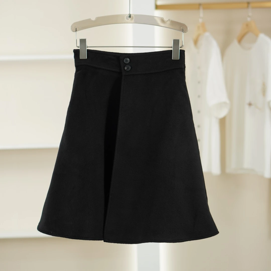 麦迪尚品【千韵】5042071 秋冬毛呢中长半身裙品牌撤柜女装折扣