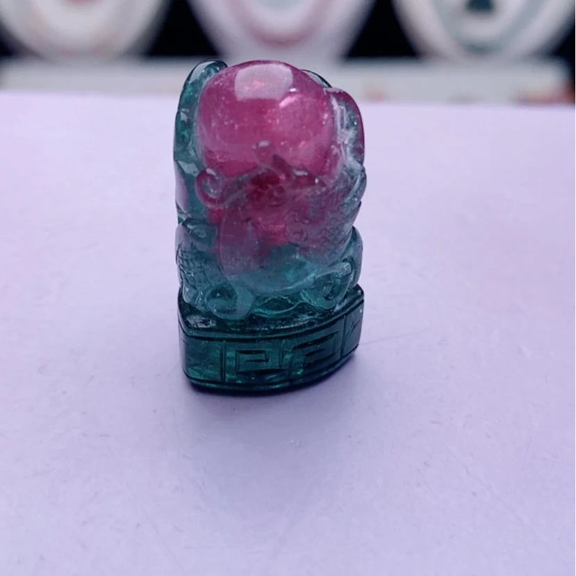 【闪购商品】碧玺印章未镶嵌碧玺印章吊坠两用款