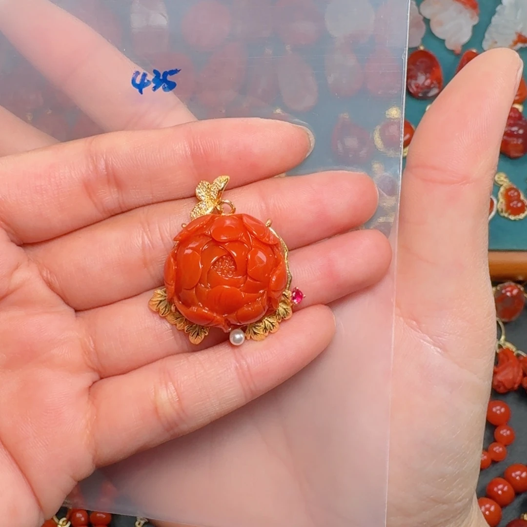 南红玛瑙南红银S925镶嵌六****子