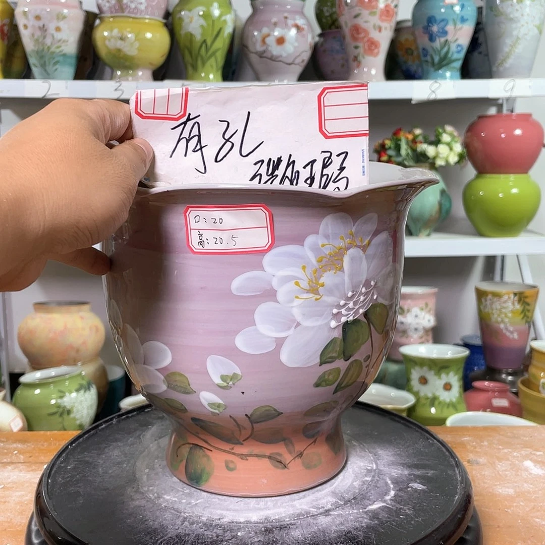 景德镇陶瓷花盆口20高20.5