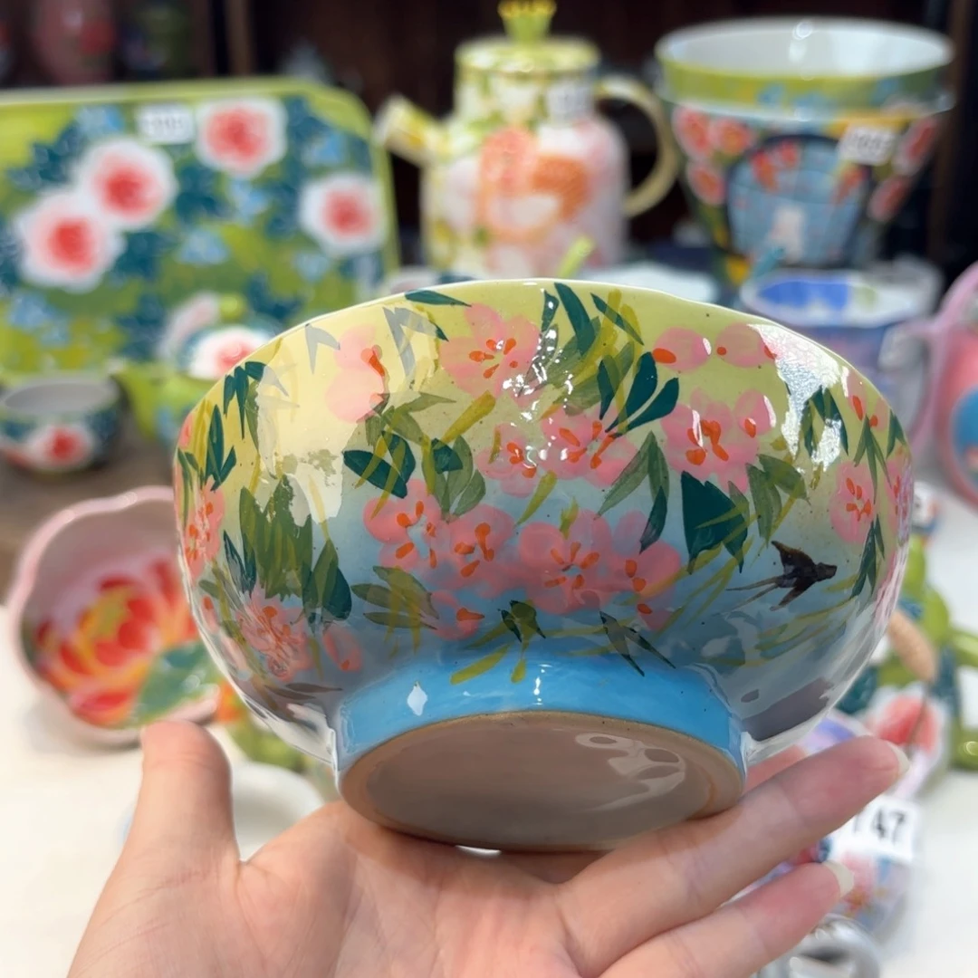 景德镇手绘高温釉下彩陶瓷茶具