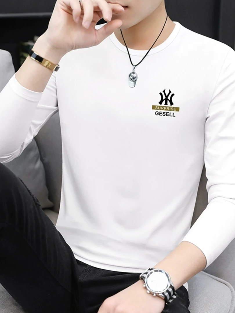 凯邦威潮牌莫代尔长袖t恤男士内搭打底衫2025春秋季新款体恤圆领
