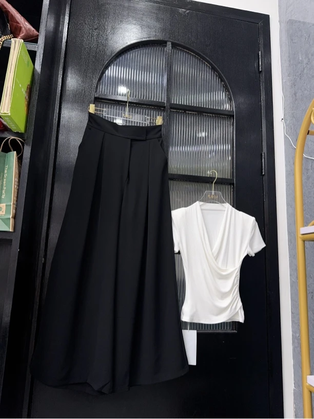 【相老板】精选新品-8022-夏款魔术贴西装大脚裤