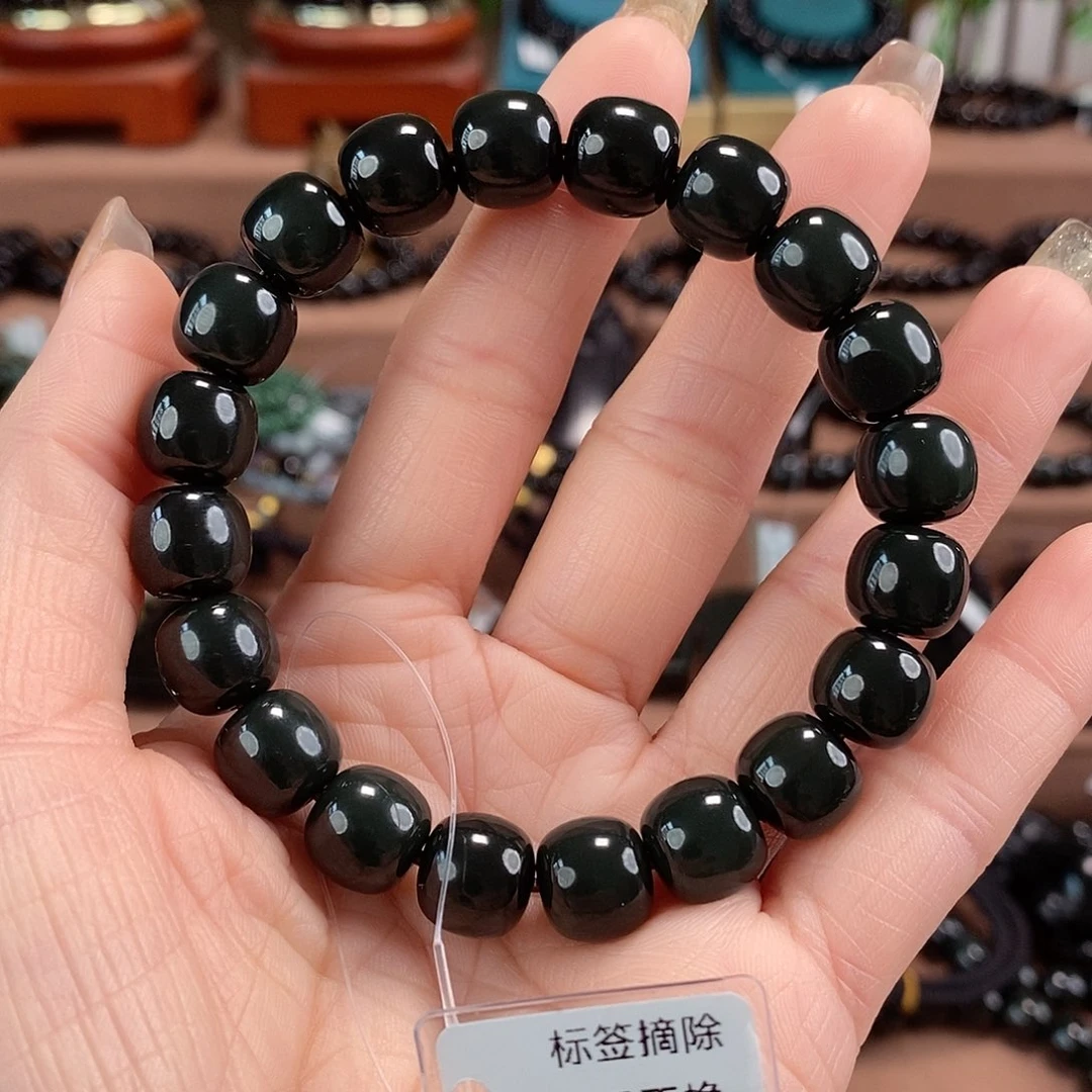 幻***影和田玉未镶嵌手链11特细