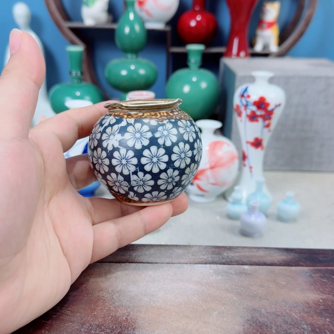 陶瓷手工小花器摆件