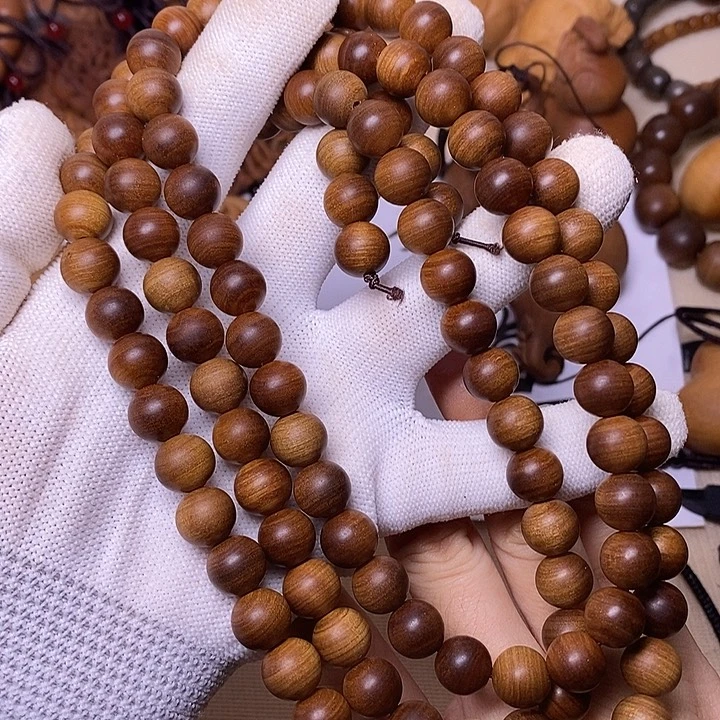 手串/手链檀香木老山檀香黑肉虎纹1.0/108沉水檀香王