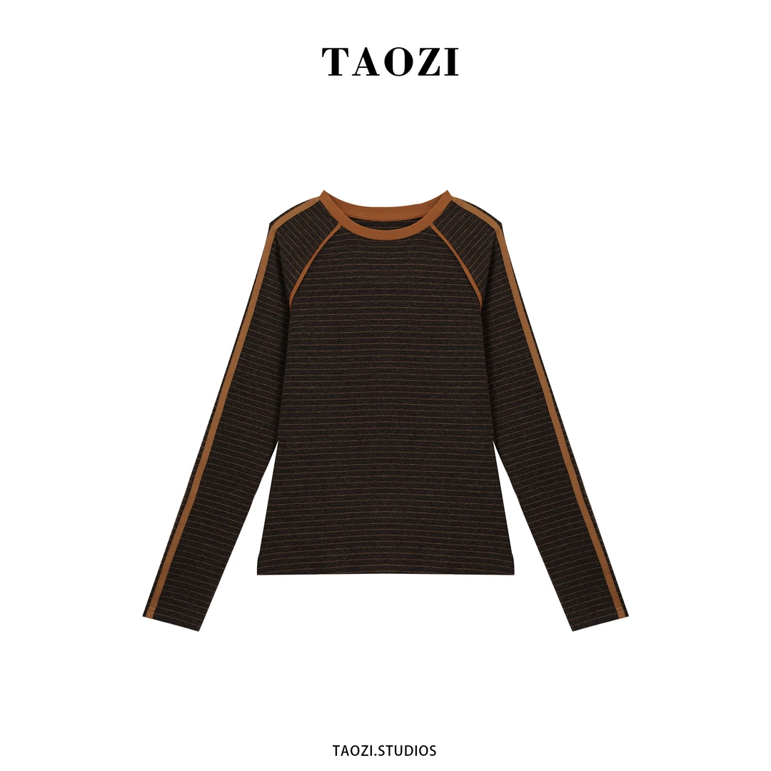 【纹纹】2025秋冬新款百搭简约时尚长袖上衣TZD252