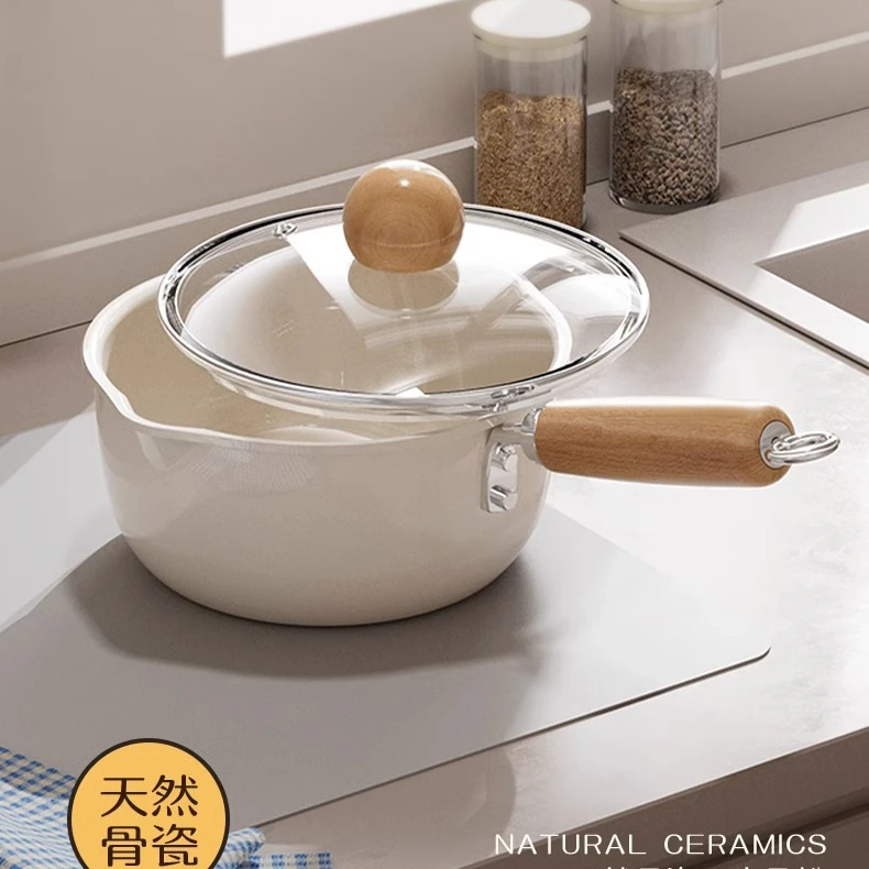 家用骨瓷不粘奶锅宝宝辅食锅热奶锅一人食小锅小汤锅煮奶锅泡面锅