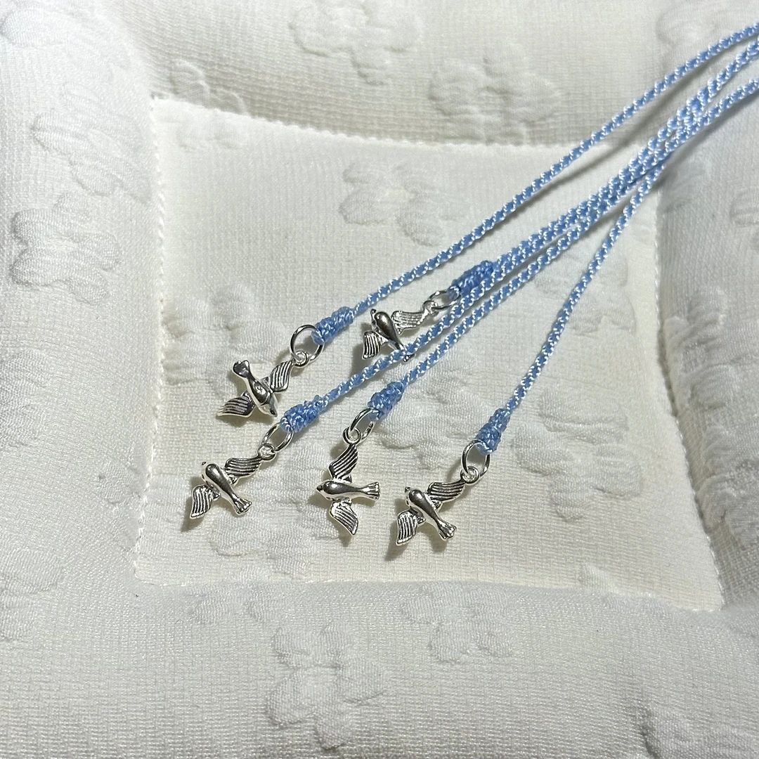 925银手链 飞鸟编绳手链