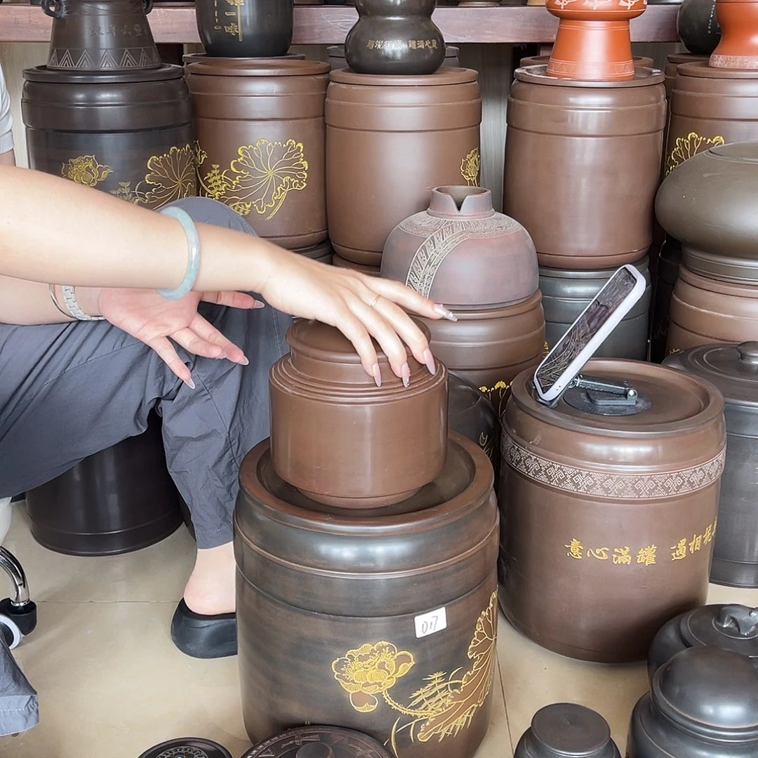 钦州坭兴陶茶叶罐一斤装 捡漏