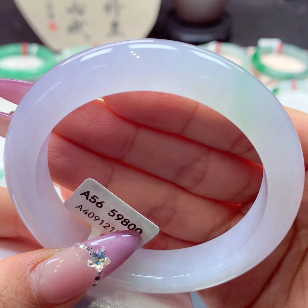 翡翠手镯未镶嵌泥鳅背28号66